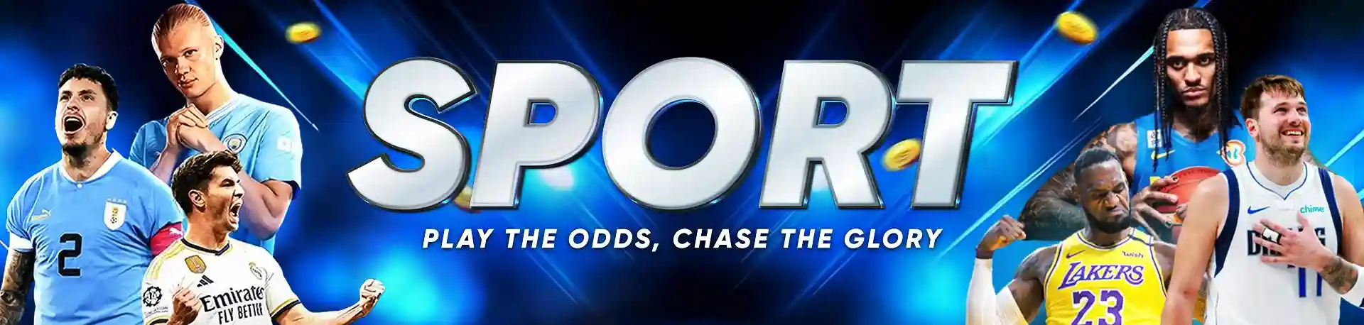 aa45 sports betting lobby view with football and basketball icons
